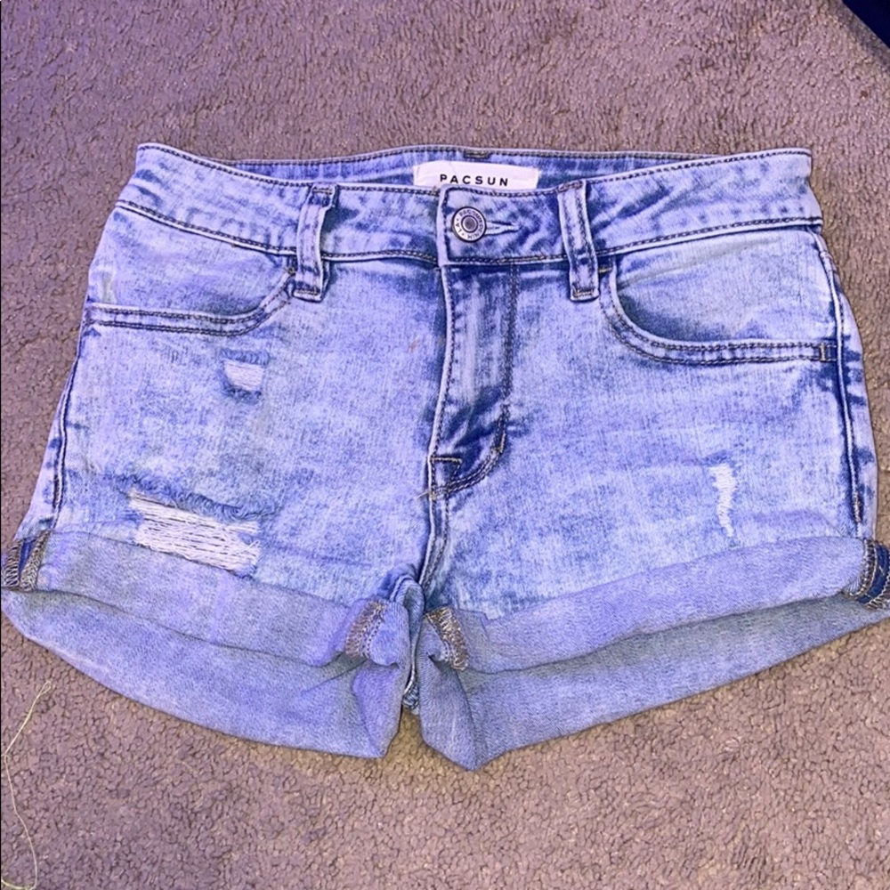 high waisted jean shorts